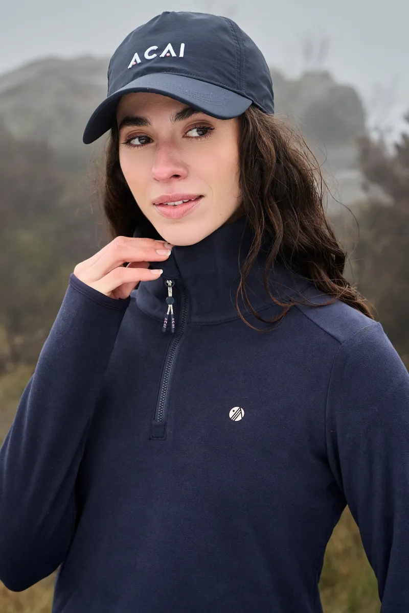 Acai Endurasoft Quarter Zip Fleece Womens in Deep Navy-3