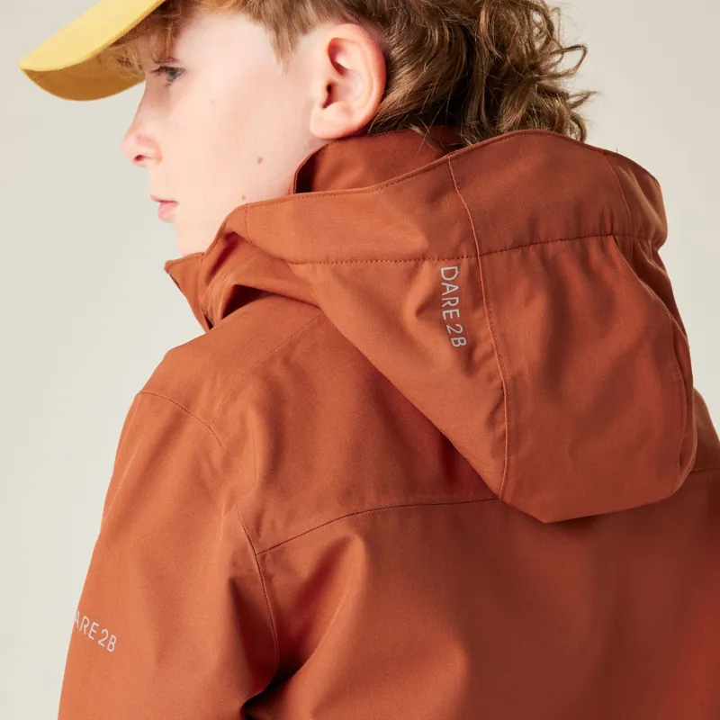 Dare2b Explore III Waterproof Jacket Kids in Burnt Orange/Spice-8