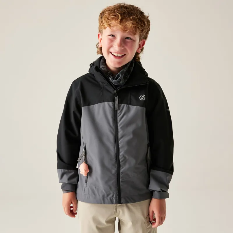 Dare2b Explore III Waterproof Jacket Kids in Magnet/Black-3
