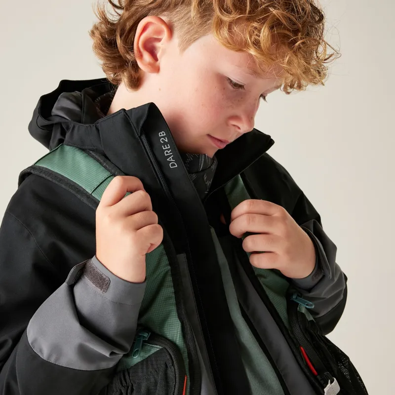 Dare2b Explore III Waterproof Jacket Kids in Magnet/Black-7