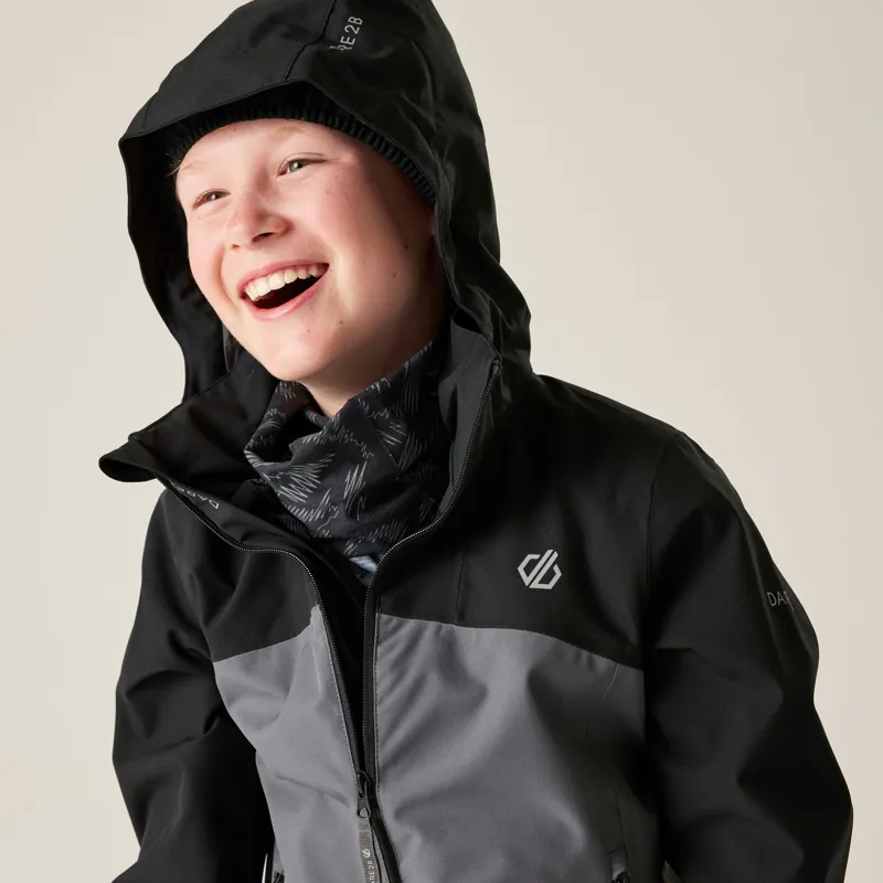 Dare2b Explore III Waterproof Jacket Kids in Magnet/Black-8