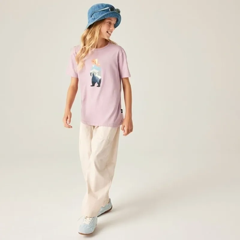Dare2b Trailblazer III Kids' Tee in Mauve Shadow-4