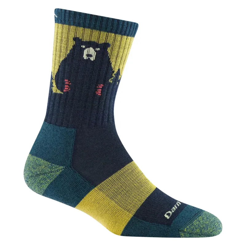 Darn Tough Bear Town Micro Crew LW With Cushion Womens in Dark Teal