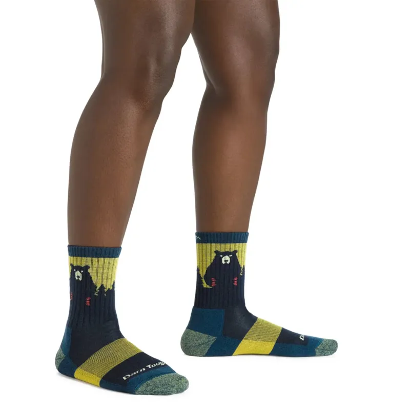 Darn Tough Bear Town Micro Crew LW With Cushion Womens in Dark Teal-2
