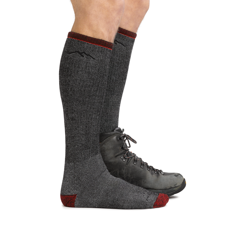 Darn Tough Mountaineering OTC Heavyweight With Cushion Mens in Smoke-3