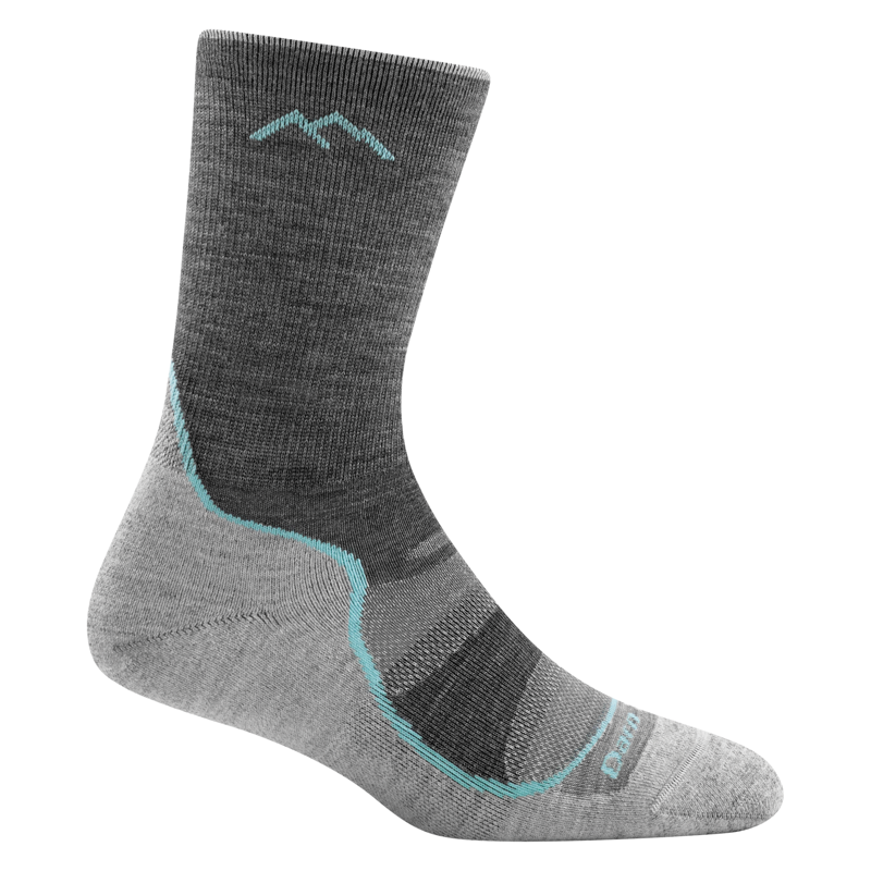 Darn Tough Light Hiker Micro Crew Lightweight With Cushion Womens in Slate
