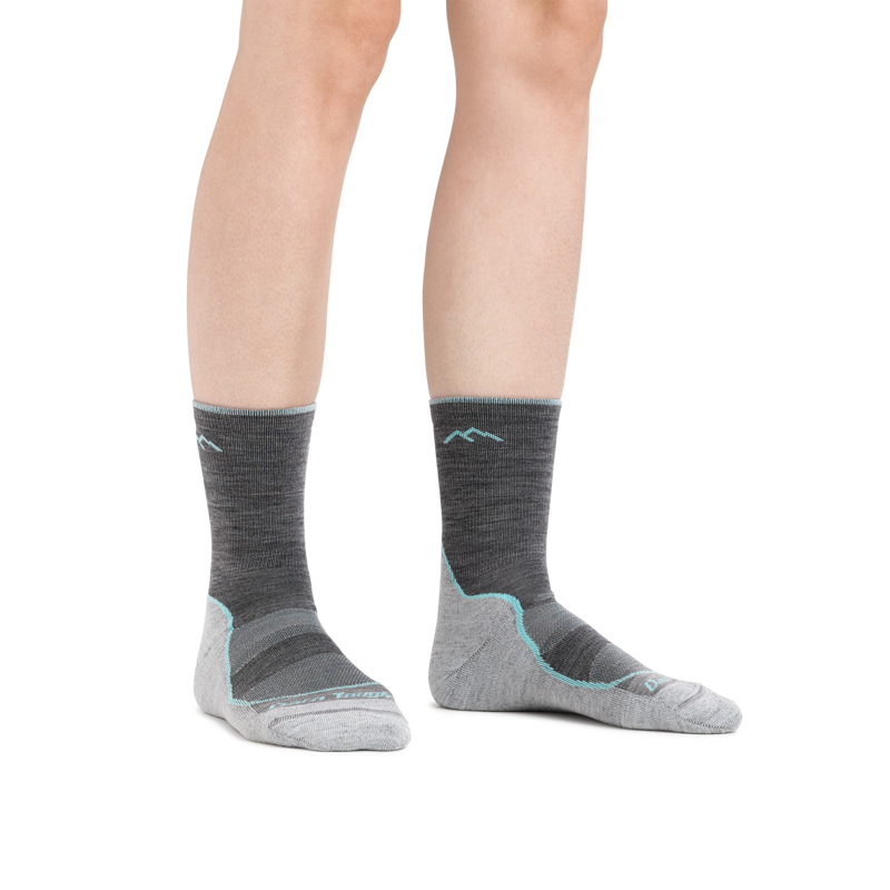 Darn Tough Light Hiker Micro Crew Lightweight With Cushion Womens in Slate-2