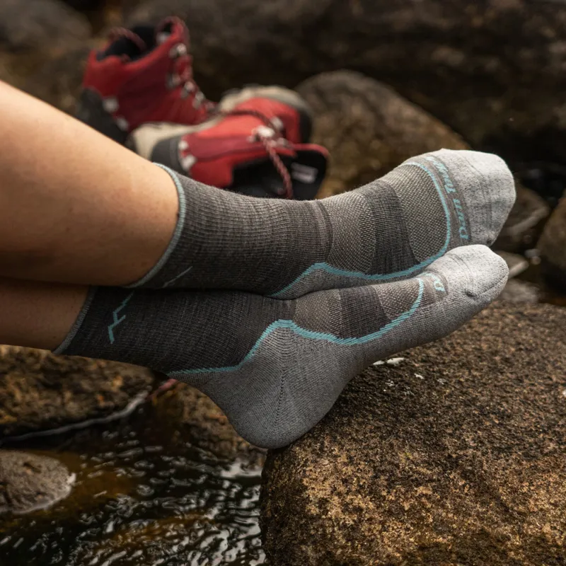 Darn Tough Light Hiker Micro Crew Lightweight With Cushion Womens in Slate-4