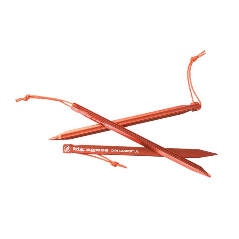 Big Agnes Dirt Dagger UL 6 Tent Stakes Pack of 6 in Orange