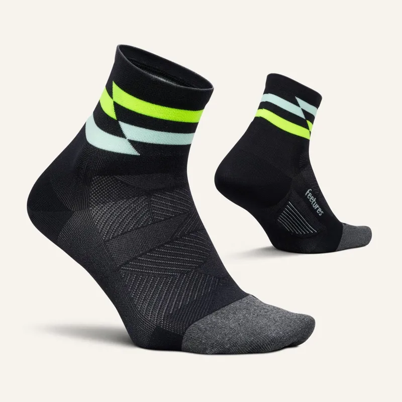 Feetures Elite Ultra Light Quarter Unisex Sock in Night Track-1