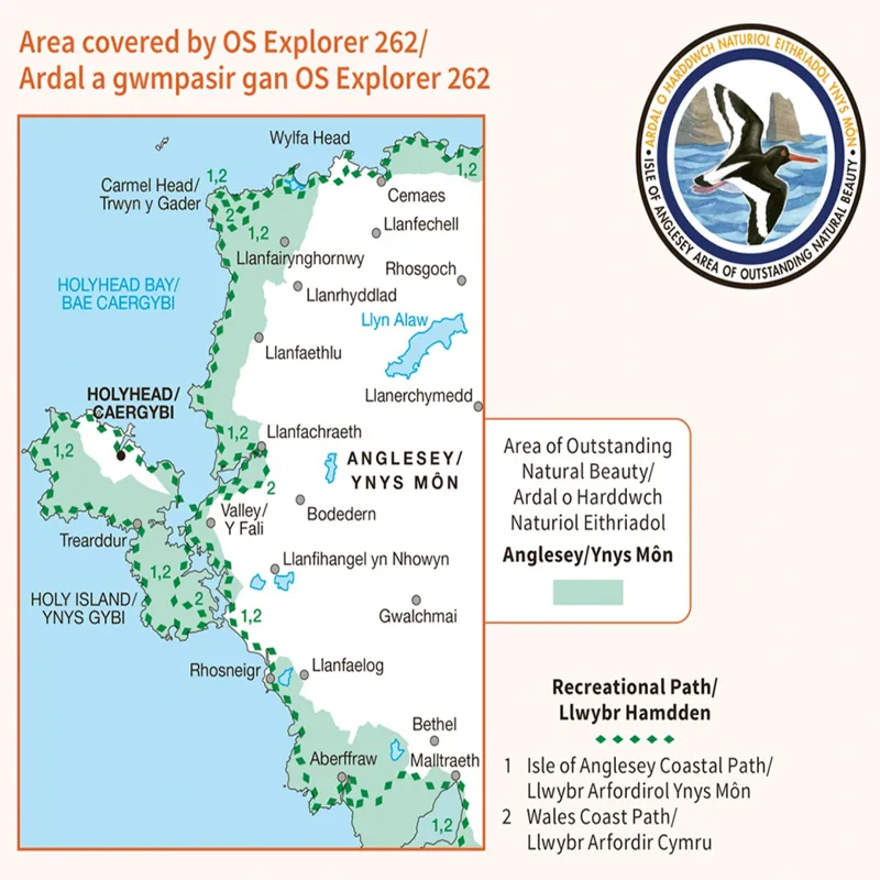 OS 262 Active Anglesey West Weatherproof Map-2