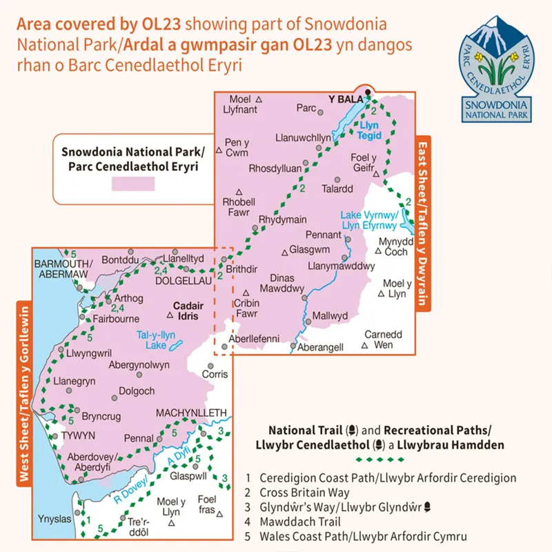 OS OL 23 Cadair Idris and Llyn Tegid-1