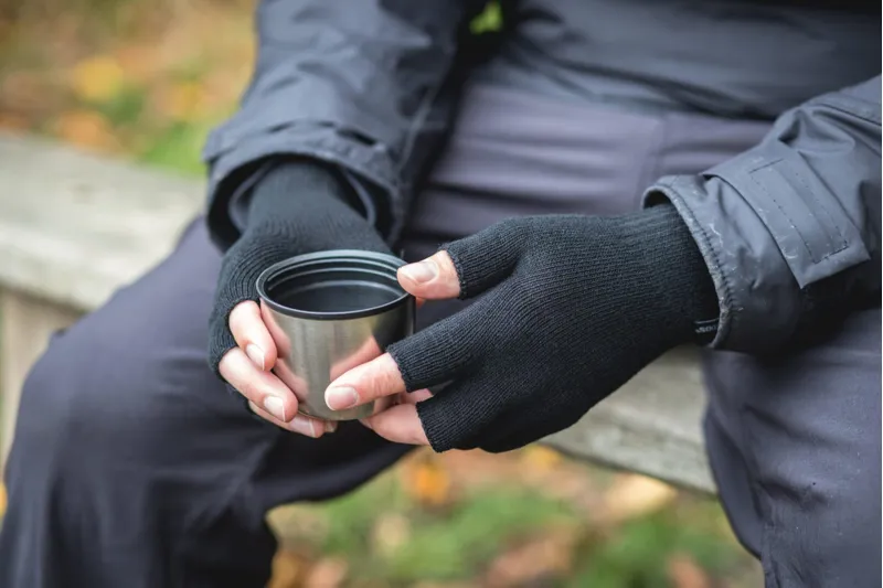 Extremities Fingerless Thinny Glove in Black-3