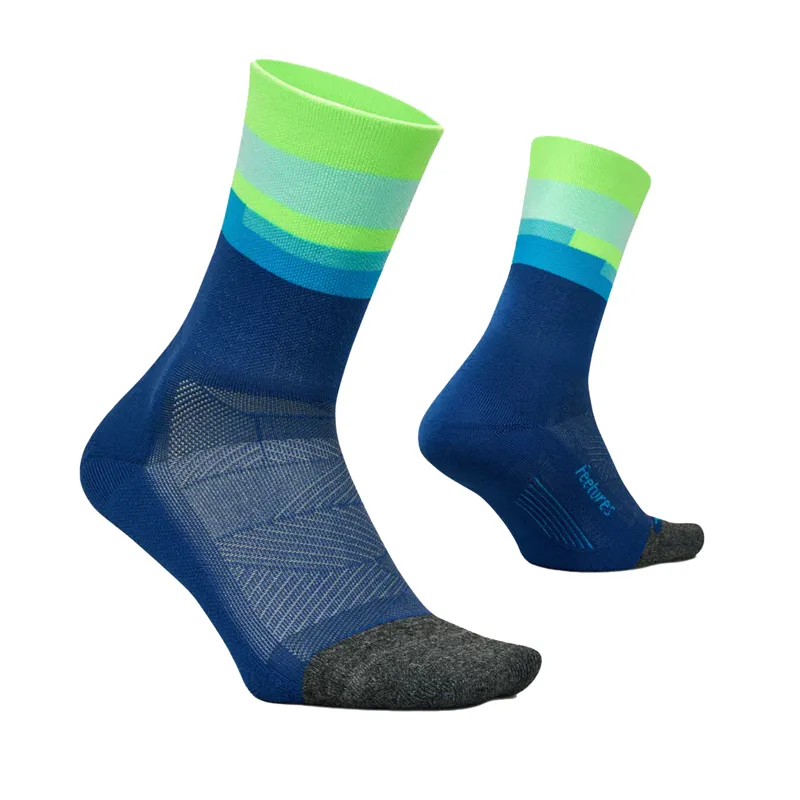Feetures Elite Light Cushion Mini Crew in Surfboard Blue-1