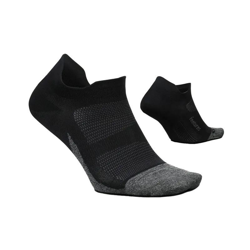 Feetures Elite Light Cushion No Show Tab in Black-2