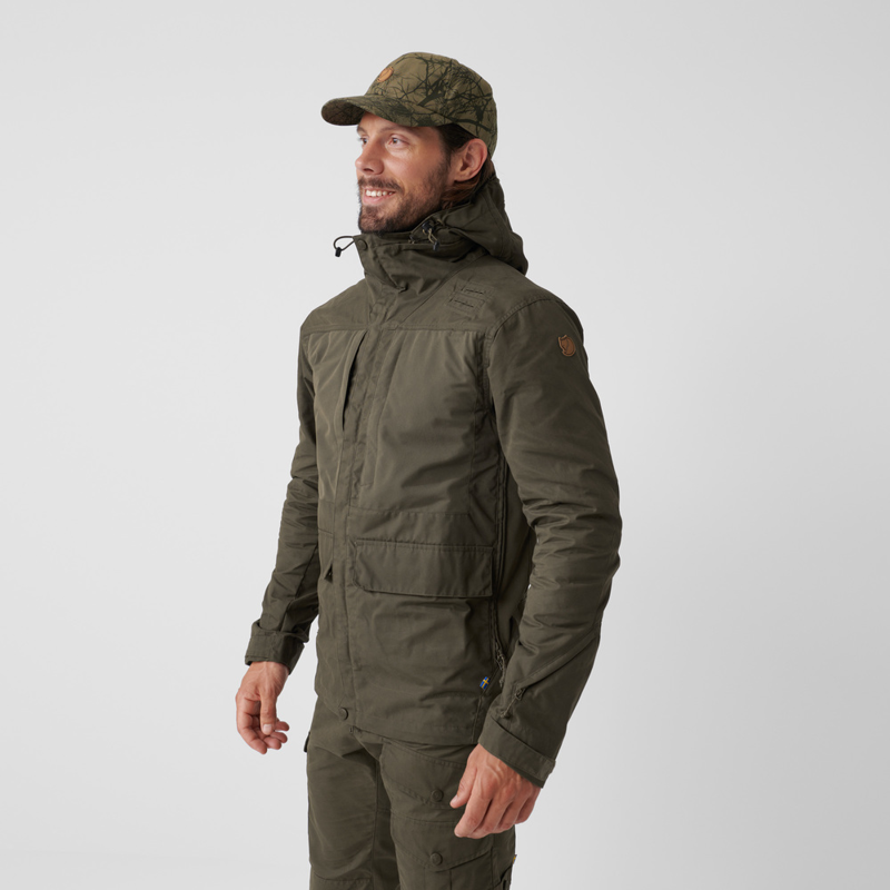 Fjallraven Lappland Hybrid Jacket Mens in Dark Olive-2