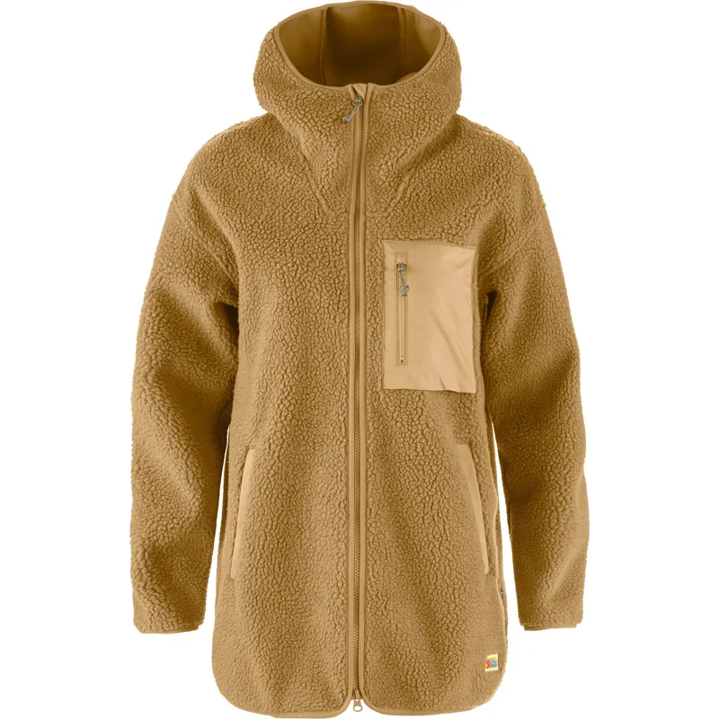 Fjallraven Vardag Pile Fleece Long Womens in Buckwheat Brown