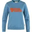 Fjallraven Logo Sweater Womens in Dawn Blue/Terracotta Brown