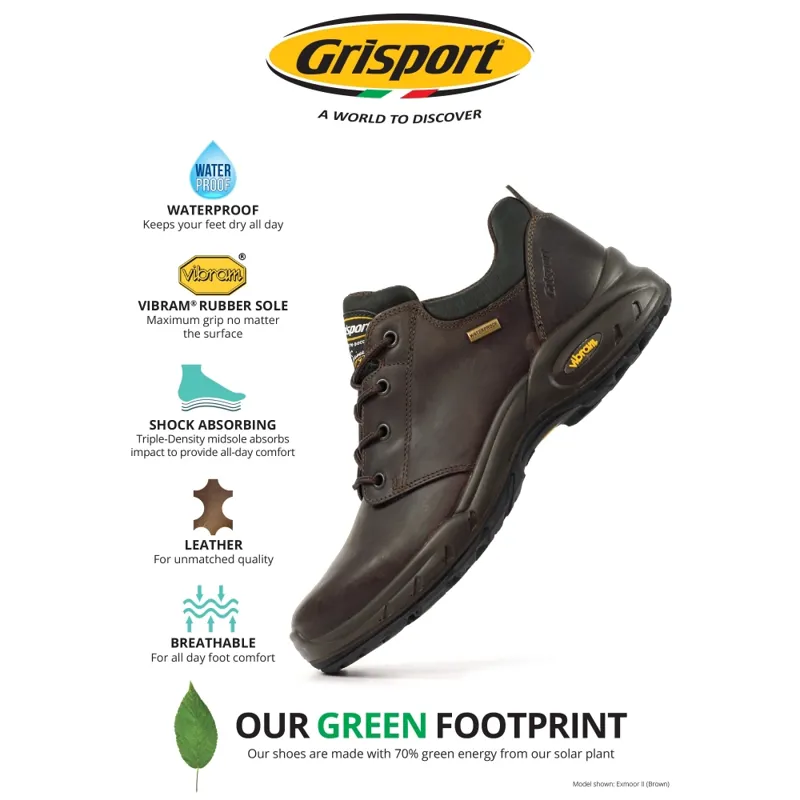 Grisport Exmoor II Waterproof Leather Walking Shoe in Brown-3