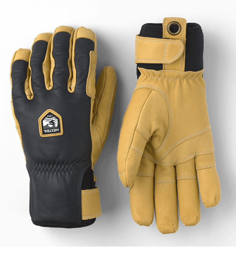 Hestra Ergo Grip Incline 5 Finger in Grey/Natural Brown-1