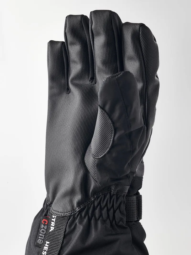 Hestra Gauntlet CZone Junior 5 Finger Glove in Graphite/Black-4