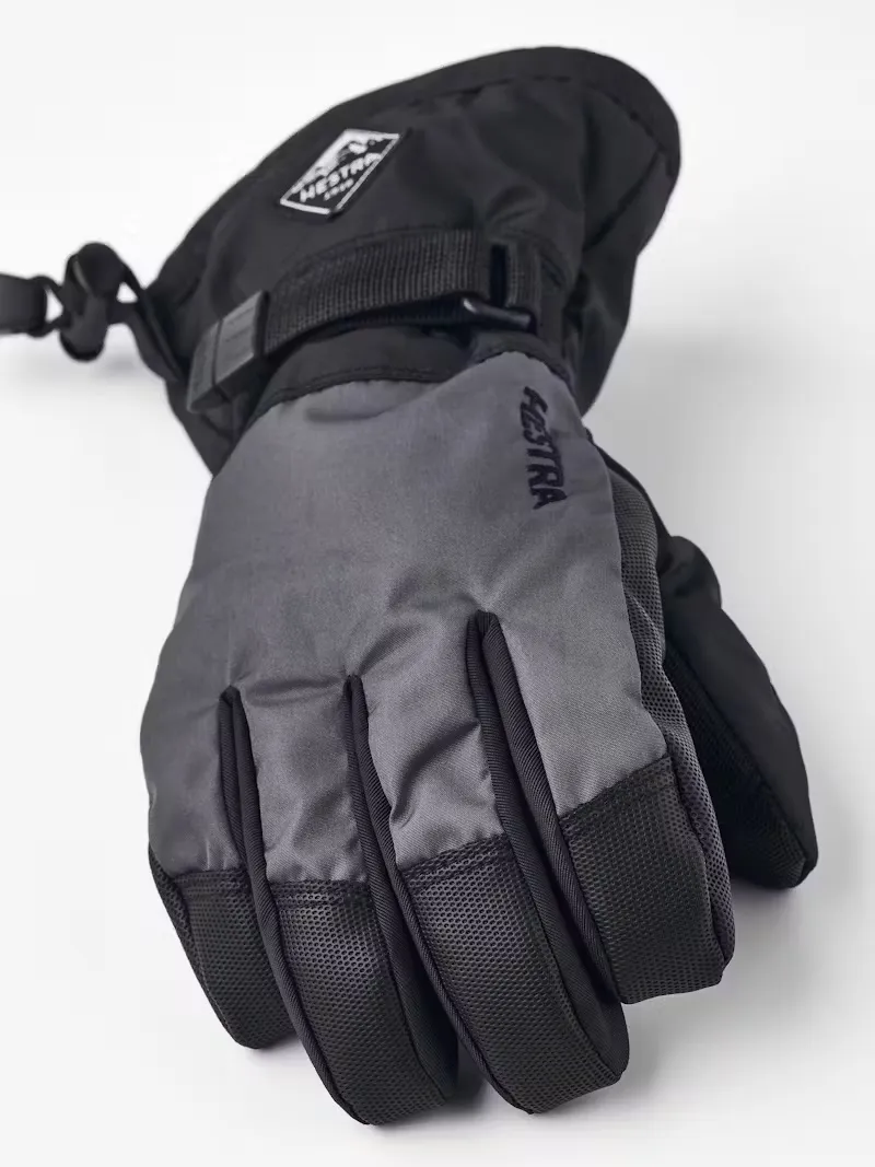 Hestra Gauntlet CZone Junior 5 Finger Glove in Graphite/Black-1
