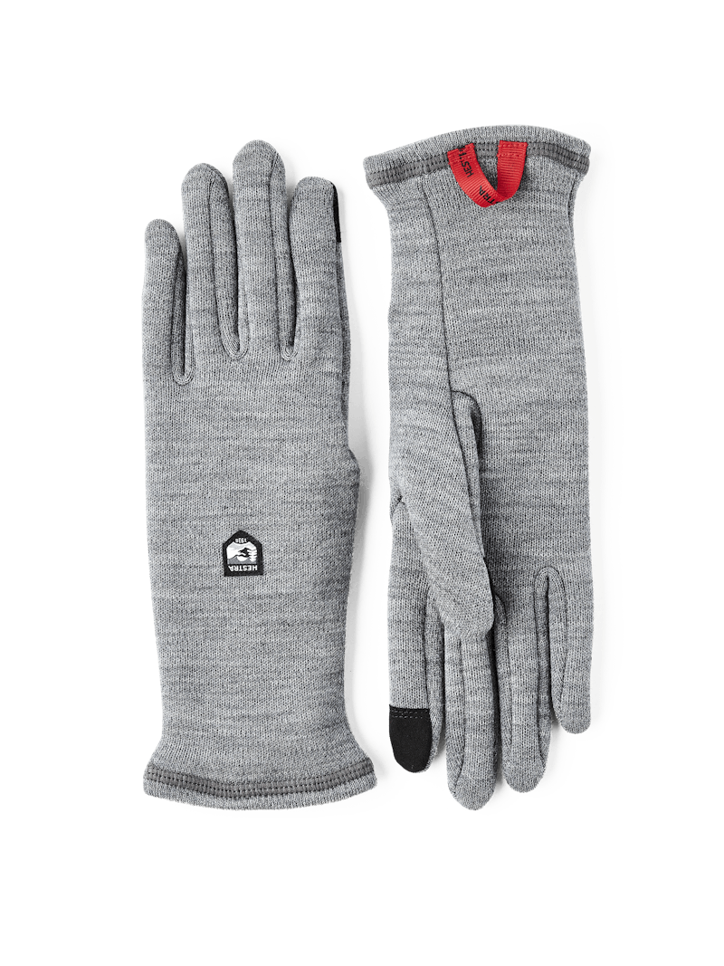 Hestra Gravita Merino Liner 5 Finger Glove in Grey