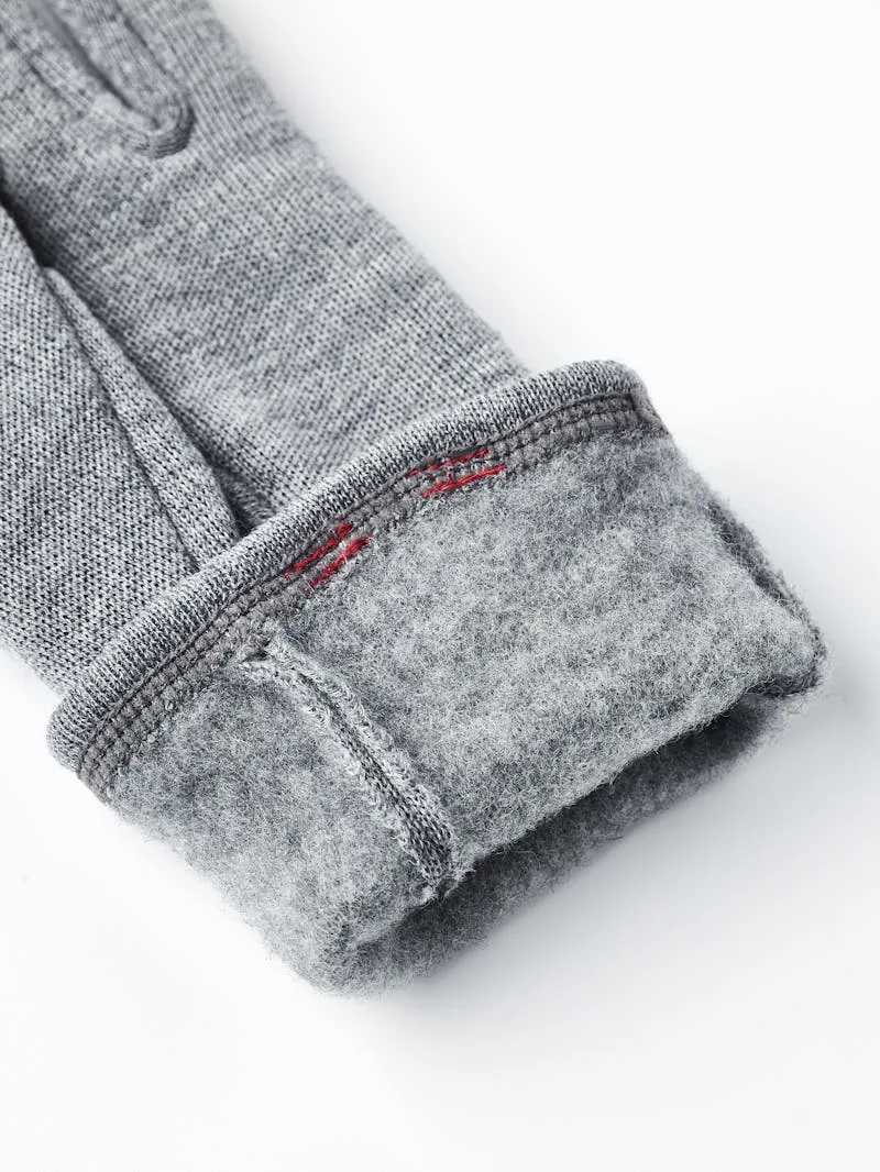 Hestra Gravita Merino Liner 5 Finger Glove in Grey-4