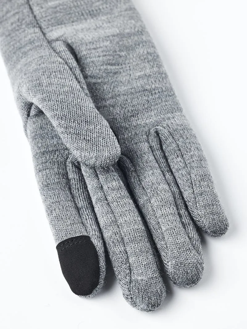 Hestra Gravita Merino Liner 5 Finger Glove in Grey-3