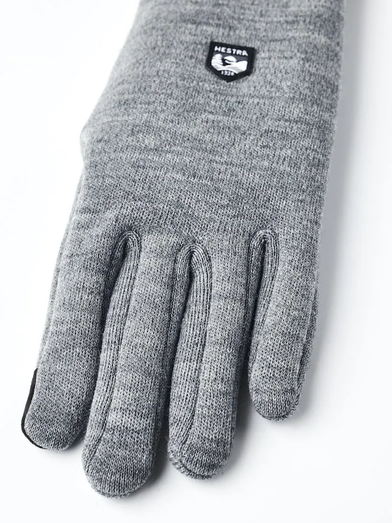 Hestra Gravita Merino Liner 5 Finger Glove in Grey-2