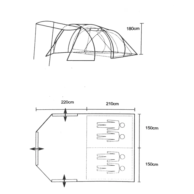 Highlander Montana 4 Person Tent in Blue-1