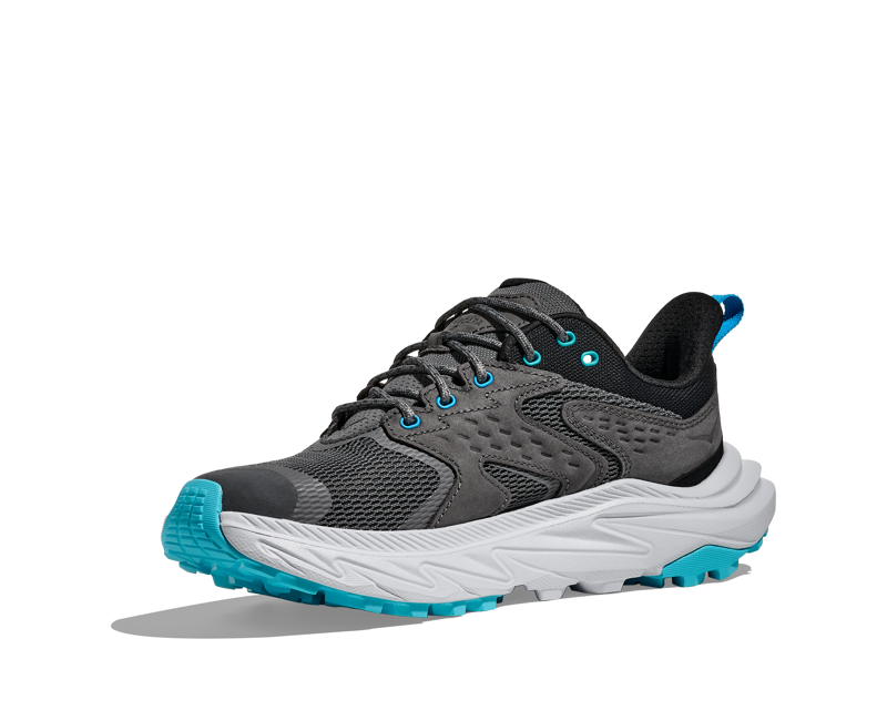 Hoka Anacapa 2 Low GTX Hiking Shoes Womens in Satellite Grey/Sea Ice-2