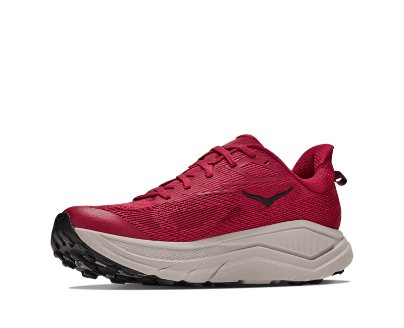 Hoka Challenger 8 Running Shoes Mens in Red Agate/River Rock Grey-5