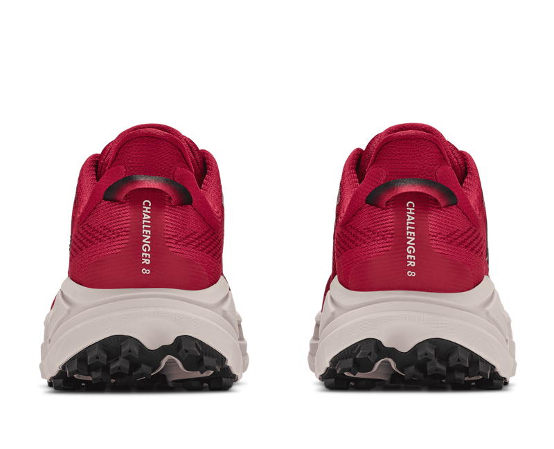 Hoka Challenger 8 Running Shoes Mens in Red Agate/River Rock Grey-6