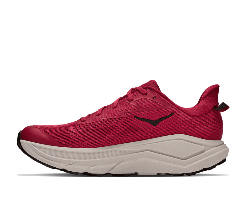 Hoka Challenger 8 Running Shoes Mens in Red Agate/River Rock Grey-3