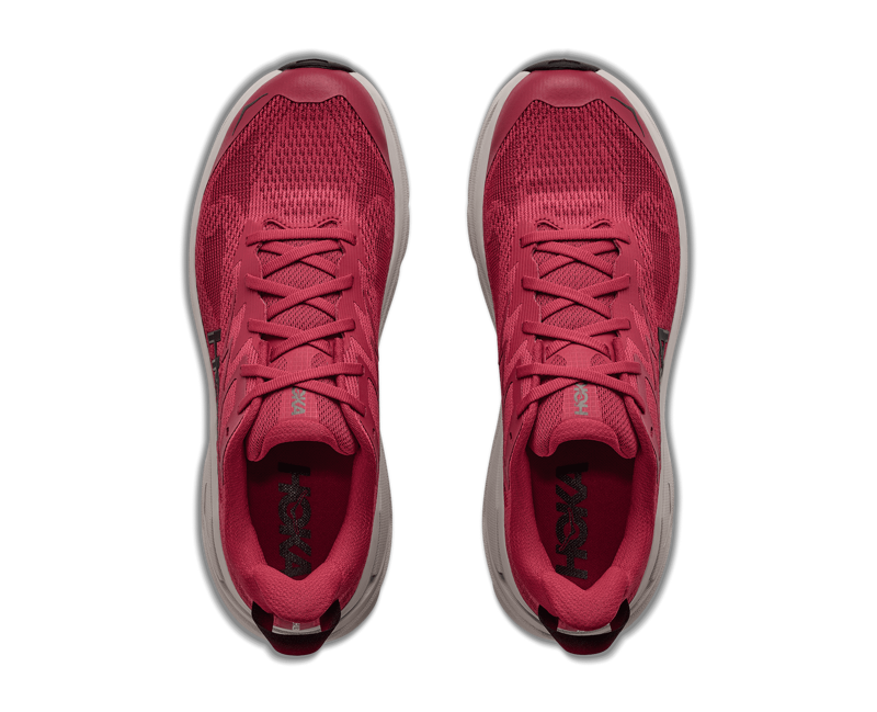 Hoka Challenger 8 Running Shoes Mens in Red Agate/River Rock Grey-7