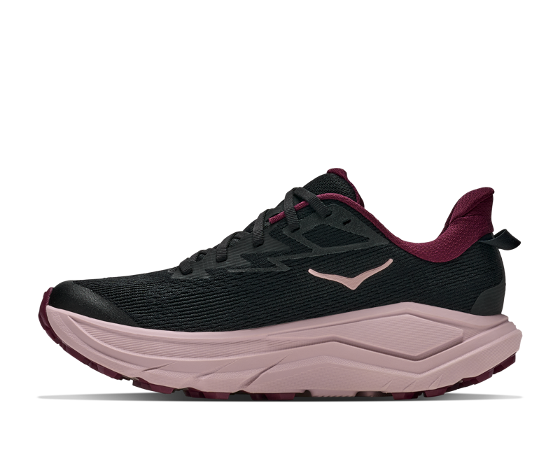 Hoka Challenger 8 Running Shoe Womens in Black/Pink Opal-3