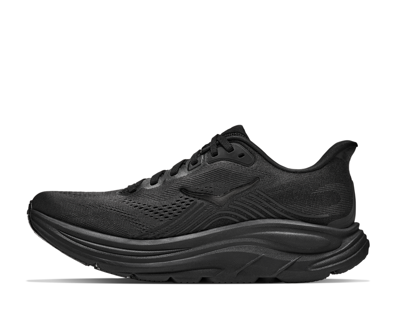 Hoka Clifton 11 GoreTex Wide Road Running Shoe Mens in Black/Black-3