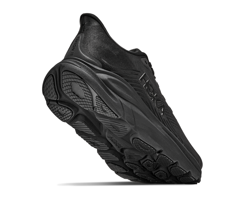 Hoka Clifton 11 GoreTex Wide Road Running Shoe Mens in Black/Black-2