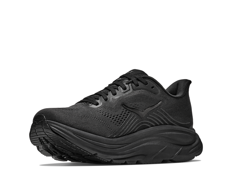Hoka Clifton 11 GoreTex Wide Road Running Shoe Mens in Black/Black-5