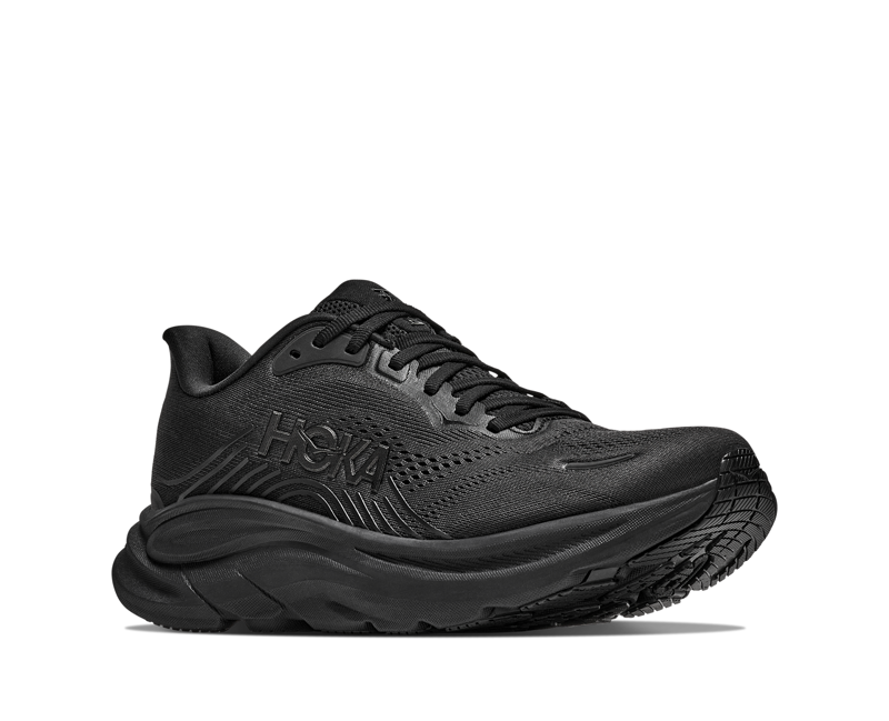 Hoka Clifton 11 GoreTex Wide Road Running Shoe Mens in Black/Black-4