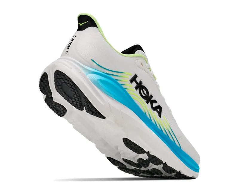 Hoka Clifton 11 Wide Road Running Shoe Mens in Frost/Black-2