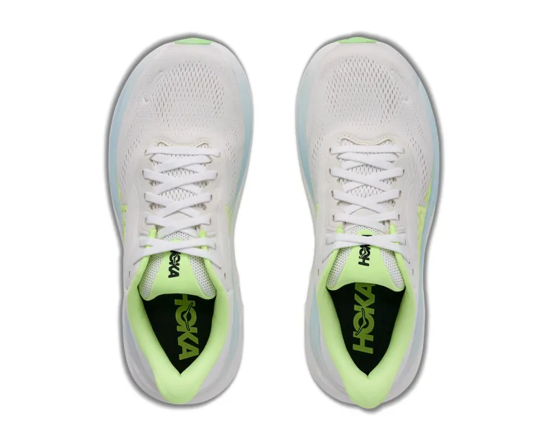 Hoka Clifton 11 Wide Running Shoe Womens in Frost/Neon Yuzu-7