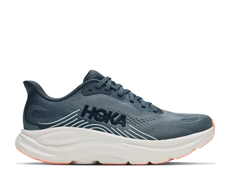 Hoka Clifton 11 Road Running Shoe Womens In Faded Navy/Glimmering Blue