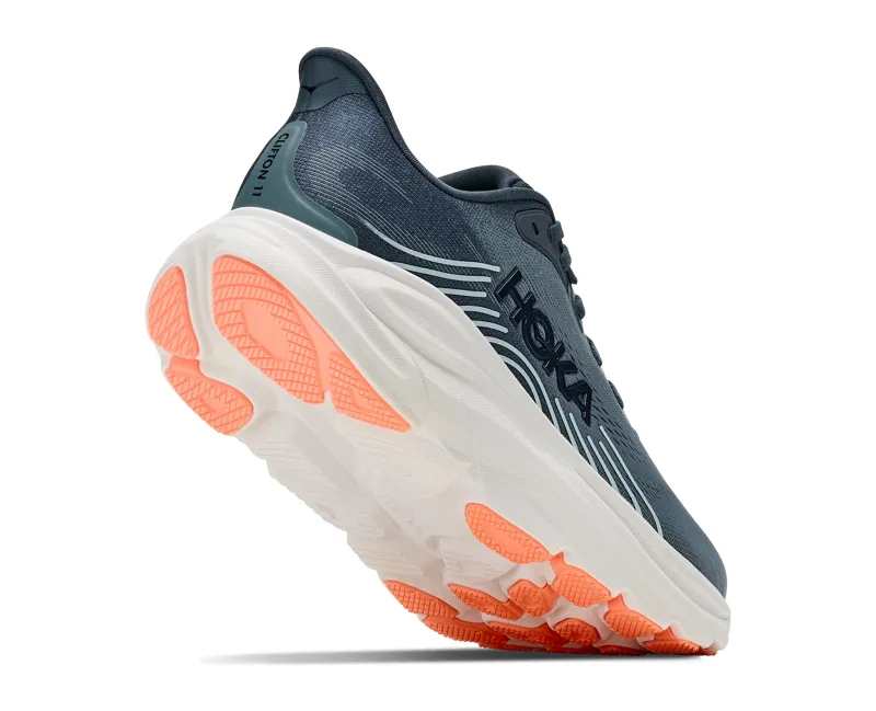 Hoka Clifton 11 Road Running Shoe Womens In Faded Navy/Glimmering Blue-2
