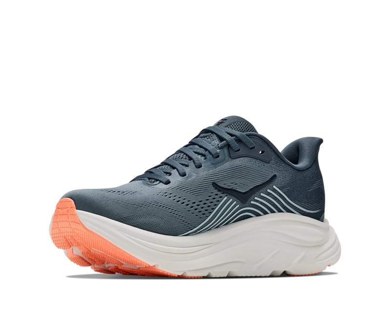 Hoka Clifton 11 Road Running Shoe Womens In Faded Navy/Glimmering Blue-5