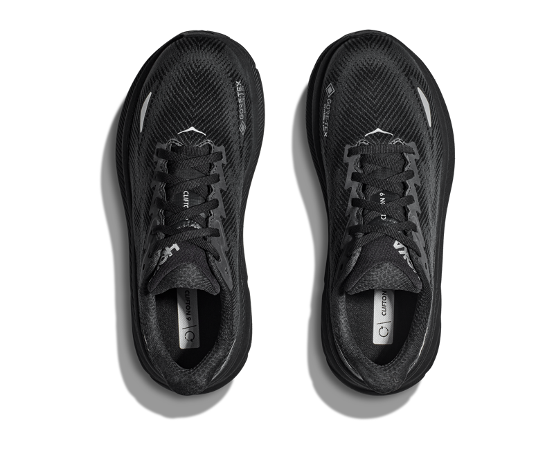 Hoka Clifton 9 GTX Womens in Black/Black-6