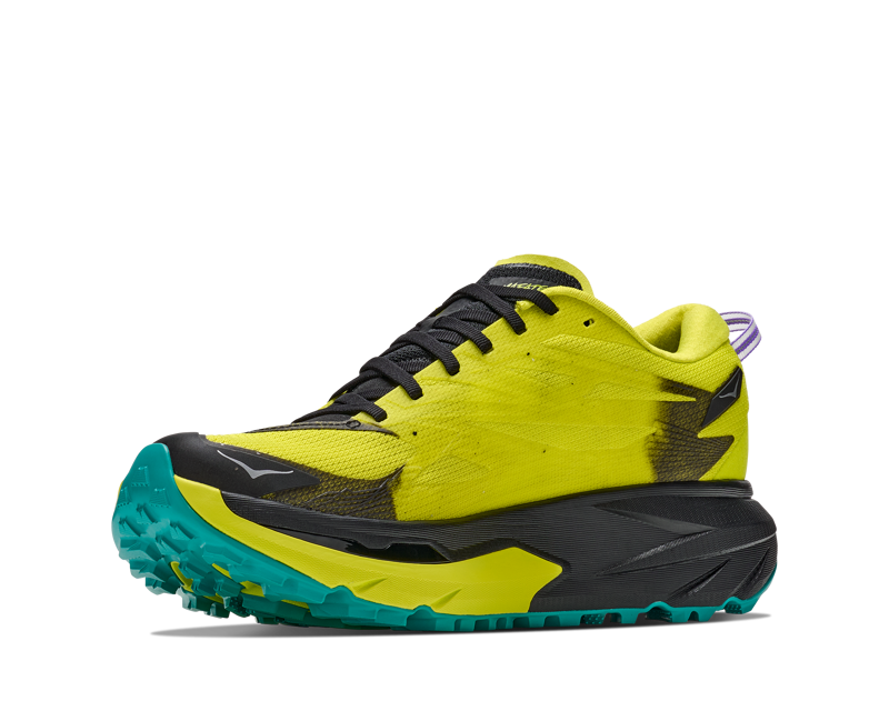 Hoka Mafate 5 Trail Running Shoes Mens in Black/Hoka Citrus-4