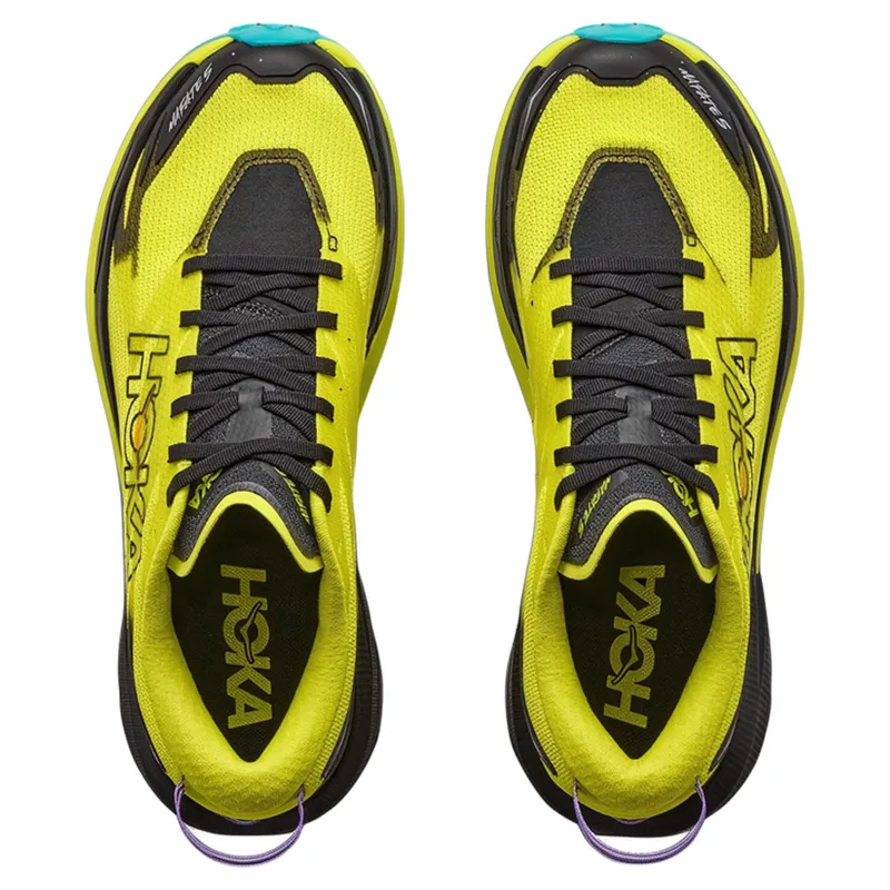 Hoka Mafate 5 Trail Running Shoes Mens in Black/Hoka Citrus-7