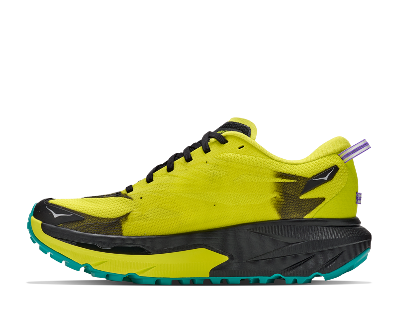 Hoka Mafate 5 Trail Running Shoes Mens in Black/Hoka Citrus-3